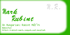 mark rubint business card